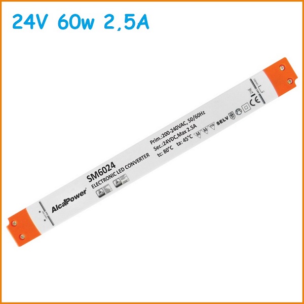 Led Driver Slim 24v 60w 2,5A